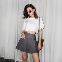 주름치마 플리츠스커트 러블리 a라인치마 밴딩 날씬한코디 데일리룩 1-29485