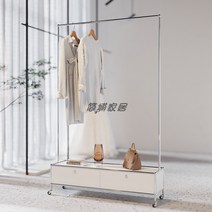 이동식 인테리어 행거 트롤리 모듈 의류 진열대 원룸, 상세 페이지 참고, 100x35x160cm/카키