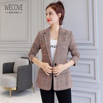 위코브 봄 가을 딱 좋은 빈티지 체크 자켓