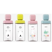 코멕스 네모물병 430ml / 환경호르몬 무검출_유아 아동 휴대용 물병, 3. 핑크토끼