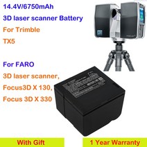 Cameron Sino-배터리 ACCSS6001 FARO 3D 레이저 스캐너 포커스 X 6750 130 트림블 용 mAh, 한개옵션0