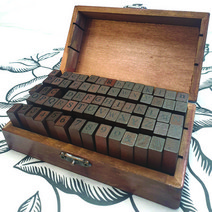 콜라쥬아트 알파벳 스탬프 숫자 스템프 70피스 이니셜도장 다꾸, 스탬프 잉크