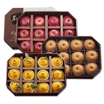 [KT알파쇼핑][신선한아침] 1+1+1 실속 팔각세트 13.7kg (사과12+배12+한라봉12) 3박스, 대