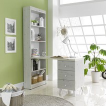 예쓰 h형 1200 서랍형책상+책장+서랍장 책상세트, 오크화이트(1429)