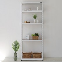 슈랙 다용도실 베란다 철제 수납장 500선반, 화이트500X500X1800_3단