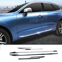 볼보 XC60 인스크립션 레터링 바디사이드 몰딩 유광크롬 외장포인트 가로몰딩[00443], 2. 블랙 레터링 몰딩 4pc