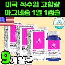어르신 입술 눈 떨림 마그네슘 영양제 캡슐 비타민 B6 손 다리 허벅지 근육 경련 윗입술 뼈 건강 마그네시움 MAGNESIUM 30대 40대 남성 여자 안면 눈위 손끝 저림 눈밑, 3박스(9개월분)