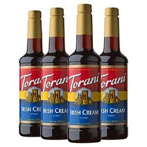 Torani 토라니 커피 시럽 버라이어티 팩, 3 25.4 Fl Oz(4팩), 아이리쉬 크림