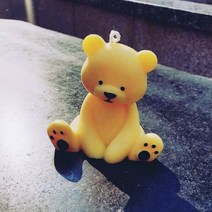 쭈스토리 핸드메이드 향기뿜뿜 귀여운 곰돌이캔들 (향선택가능), 연두