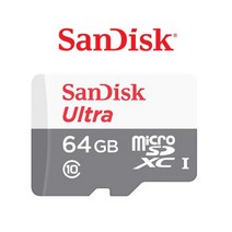 샌디스크 삼성전자 기어 360 SM-C200NZWAKOO 마이크로SD카드 64G 울트라 MicroSD 어댑터증정, 64GB