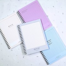 400자 원고지 스프링 노트 4000, 그레이, 색상:그레이