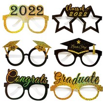 생파 반짝이 커튼 클래스 졸업 파티 장식 부스 소품 학사 모자 대학품 용품, [21] paper glasses A