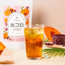 허그티 호박팥차 사포닌 식이섬유 늙은호박 팥차 효능 20 티백 1봉