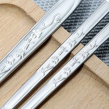 브로스코리아 국산 수저세트 10벌 숟가락+젓가락 세트 10인, 심플매화 10인수저세트(장)