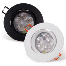 DS LED 다운라이트 3인치 5W 직회전 매입등 AC타입, DS 블랙바디, 전구색