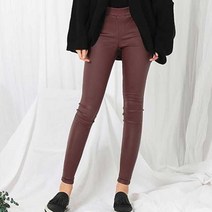 여자 스키니진 코팅 밴딩 청바지 스타일리쉬 코디