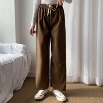 [다일리아] 여성 포스틴 스트링 팬츠 브라운