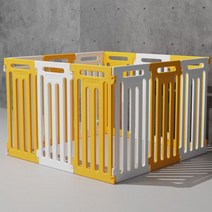 애완 동물 인클로저 개 케이지 소형견 중형 및 대형견 실내 블로우 성형 플라스틱 환경, White yellow_12PCS