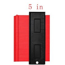 5/6/10IN 윤곽 게이지 복제기 다기능 플라스틱 목공 측정 불규칙한 PROFILER 마커 절단, 5 inch Red