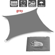 캠핑 트레일러 텐트 천막 야외 방수 그늘 항해 정원 해변 테라스 풀, Grey+3x4m