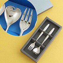 인스푼 티스푼포크 돌 결혼답례품, 엔젤하트 2P (포크1+티스푼1), 인쇄함 / 포장안함, 1세트