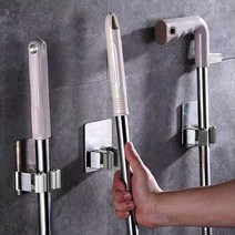 청소대 홀더 청소도구 보관 걸이 막대걸레 후크 고리, 8.치약홀더-실버