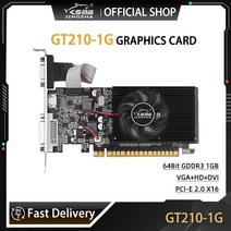 Jingsha gt210 1gb 64bit gddr3 그래픽 카드 pci-e pcie 2.0 x16 vga dvi 비디오 카드 nvidia geforce 1gb pc gpu gt, 없음