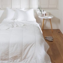 [JAJU/자주] 내 몸에 좋은 60수 아사 순면 워싱 차렵이불_S/SS_화이트