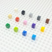 요고요 레고 호환 부품 커스텀 벌크 브릭 블럭 타일 플레이트 100G 소포장 패키지, [브릭 1 x 1] 진회색 100G