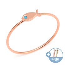 [비앤비골드]14K18K 물고기 탄생석 1mm 터키석 텐션링 반지 NPR29267