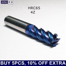 고속절단기 자동절단기 원형톱 진공증착기AHNO HRC65 CNC 카바이드 밀링 스틸 커터 고성능 철 플라스틱 스, d12.0x30mm L75mm 4Z
