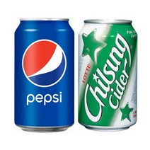롯데 사이다 355ml x 12p + 펩시 콜라 355ml x 12p, 96개