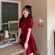 해외여행 플레어 러블리 플로럴 휴가 롱 꽃무늬 원피스 드레스 빈티지 미니 중국 프릴 부드러운 거리 제국 퍼프 슬리브 카와이 학생 여름 패션