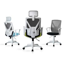 DY-chair 람보 메쉬의자 공부 학생 사무실 책상 의자, 화이트프레임, 헤드성형발포사각팔걸이, 머스타드(방수천)