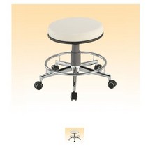 베드스토리 원형보조의자 시술미용의자 바퀴의자 스툴체어 AS-313 보조의자, 아이보리