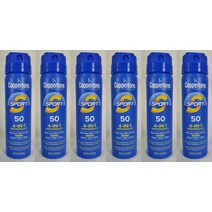 선크림 코퍼톤 스포츠 자외선 차단제 스프레이 SPF 50 CS 여행 스프레이 1.6온스 -