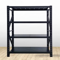 파렛트랙 창고선반렉 파레트랙 고릴라랙 조립식앵글, 상세이페이지 참고, 길이105폭60높이200라이트블랙4단부착프레임