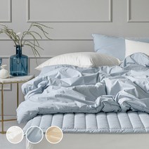 [파르페by알레르망] 플레인 80수 고밀도 바이오워싱 호텔식 무봉제 차렵이불 Q