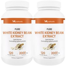 [미국빠른직구] 마이라이프 내추럴스 흰강낭콩 추출물 2000 mg 120정 2병