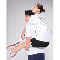 요넥스 티셔츠 2023SS 233TS039U WHITE 남여공용 오버핏 데일리 웨어 라운드 배드민턴 티셔츠 오남스포츠