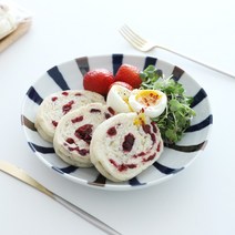 오반자이 비요리 브런치 접시 22cm 일본 그릇 식기 대접시 빈티지그릇 북유럽그릇 파스타접시, 1개