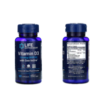 Life Extension Sea Iodine 비타민D3 125mcg (5000IU) 캡슐 60정 2팩