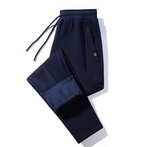 기모 도톰 순면 순색 남성 겨울 보온 심플 편안한 데일리 캐주얼 루즈핏 슬랙스