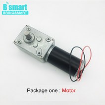 선외기 모터 보트 Bringmart-70kg.cm 토크 DC 웜 기어드 12V 24V 미니 기어 박스 DIY 커튼 기계용 자동 잠금 엔진 반전, [02] 12V 16rpm, [02] Package two