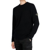 20 F/W 스톤 와펜 패치 골지 울 니트블랙 521C2 V0029