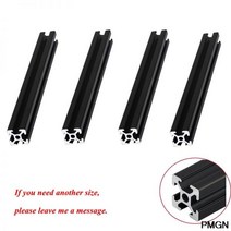 4 개/몫 알루미늄 프로파일 유럽 표준 양극 압출 선형 레일 2020 200 350mm 길이 CNC 3D 프린터 용, T-650mm