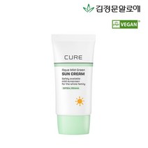 김정문알로에 큐어 마일드 그린 선크림 무기자차 40ml, 1개