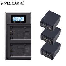 PALO NP-FV100 배터리 NP Bateria + USB LCD 충전기 소니 SX83E AX100E, CHINA_3 Battery 1 charger