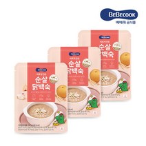 베베쿡 바르게 만든 순살 닭백숙 3개, 단품