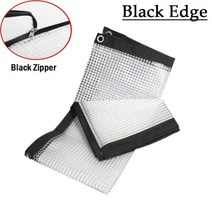 PE 투명 방수 천 정원 Pergola 방수 방수포 지퍼 도어 발코니 캐노피 차양 도어 커튼 0.33mm, Zipper-Black Edge_1.5x3m